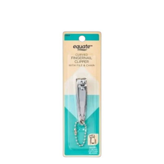 Equate Curved Fingernail Clipper With File & Chain