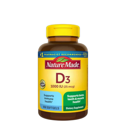 Nature Made D3 1000 IU (25 mcg) - 650 Softgels
