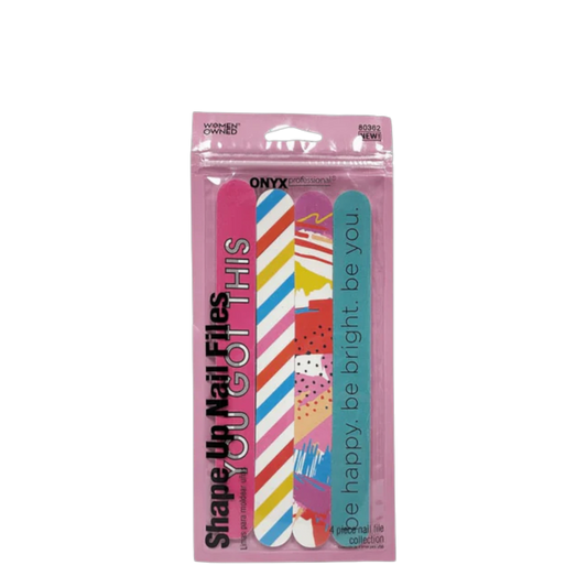 Onyx Professional Shape Up Nail Files - 4 Pieces