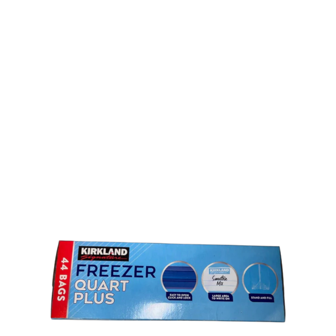 Kirkland Signature Freezer Quart Plus Food Bags - 44 Pack
