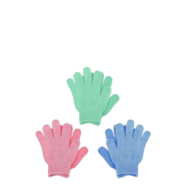 Ann Joy Exfoliating Bath & Shower Gloves - 3 Pairs