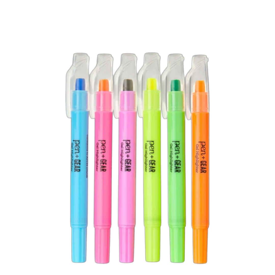 Pen + Gear Gel Highlighters - 6 Count