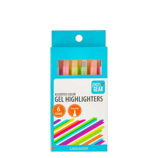 Pen + Gear Gel Highlighters - 6 Count