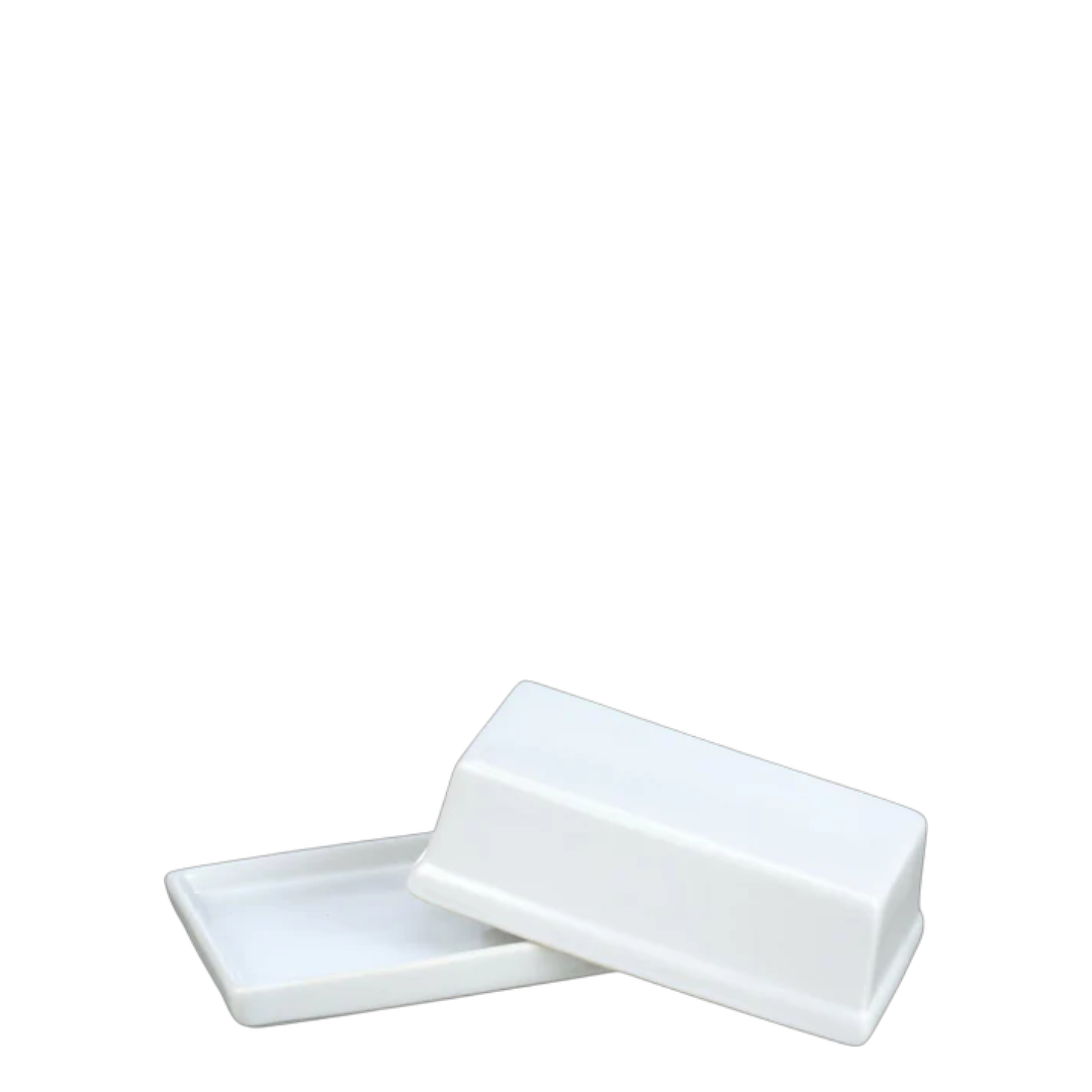 Mainstays Ceramic Butter Dish - White