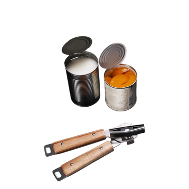 Gourmet Kitchen Acacia Wood & Stainless Steel Can Opener