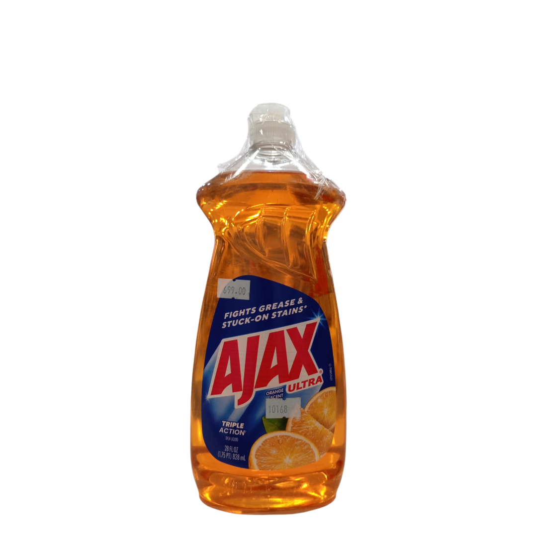 AJAX Ultra Triple Action Liquid Dish Soap - 828 ML