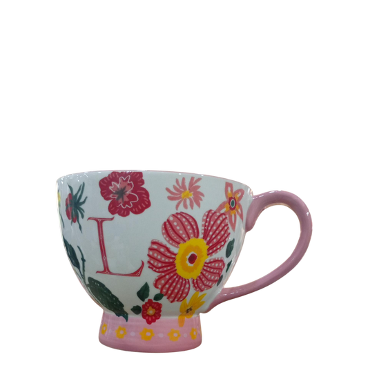 Floral Monogram Cups