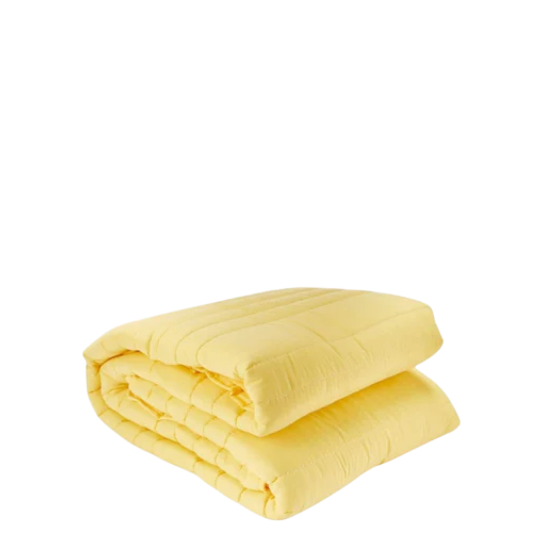 Broyhill Yellow Stitch-Stripe Full/Queen Quilt