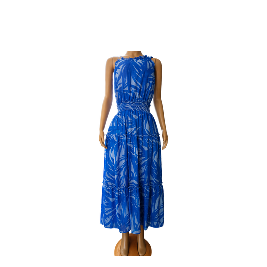 Taylor One Shoulder Blue Dress-4384M- Size 16