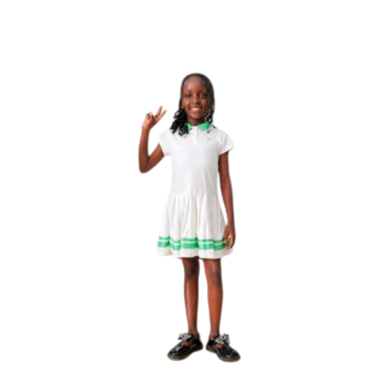 Reebok Polo Dress for Girls- Green - Size 7