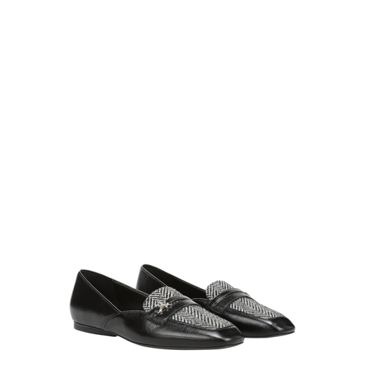Naturizer Black /Fabric ladies flat shoes size 9M 07150