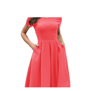 Plain A line Orange AGBdress-size-10