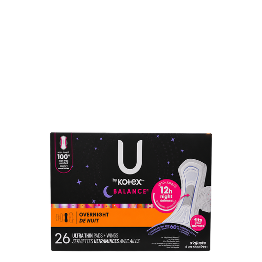 Kotex Period Pads - Ultra thin/Over night 26 count - 3600054909