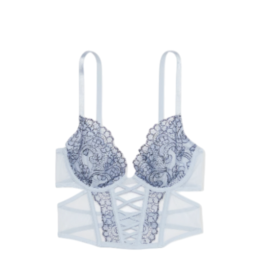 Victoria Secret Corset Bra Light Blue size XL