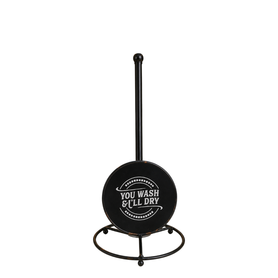 You will Wash & I will Dry Paper Holder - Black