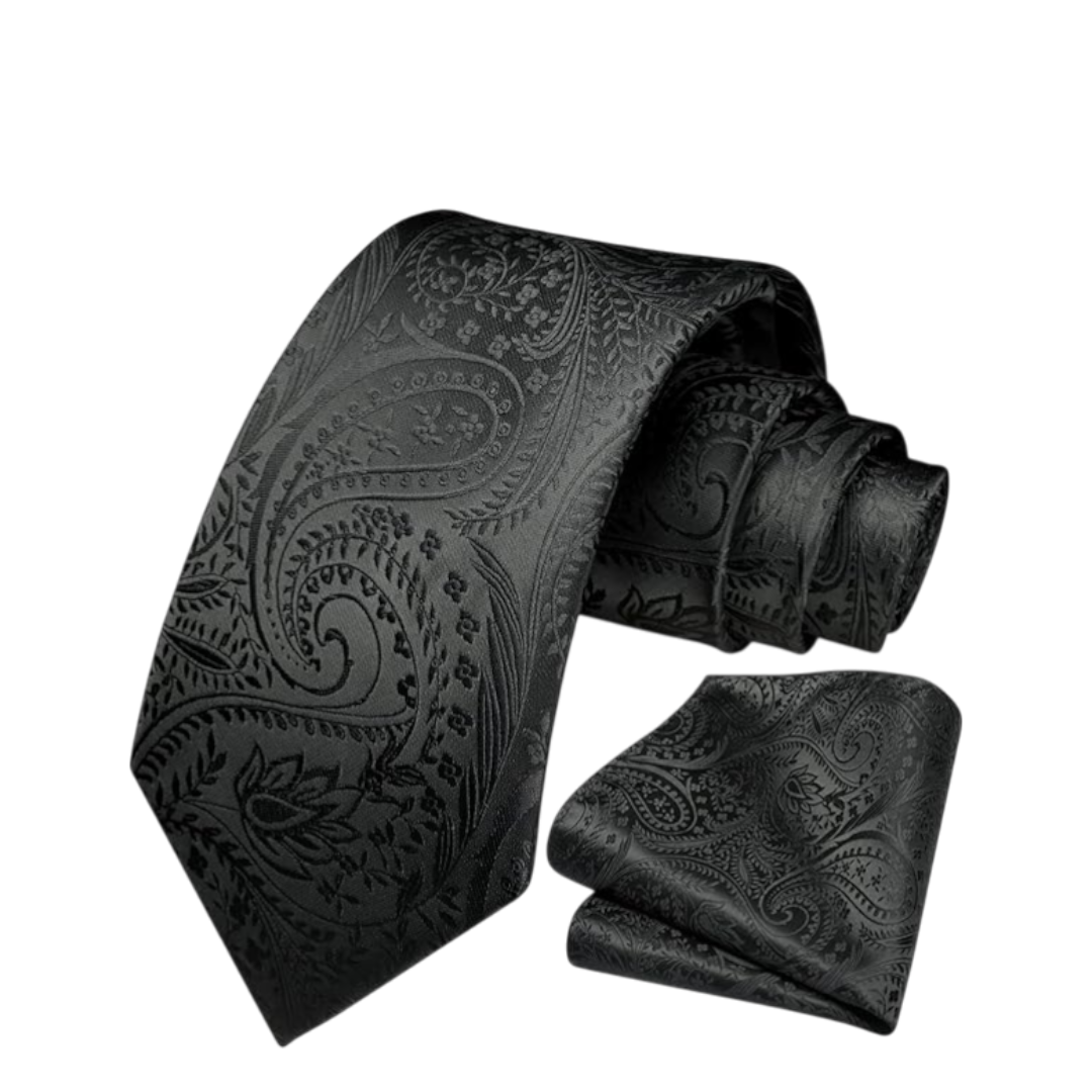 Jones New York Tie- Black-