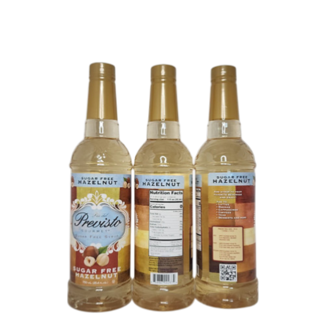Previsto Gourmet Sugar Free Hazelnut - 750 ml
