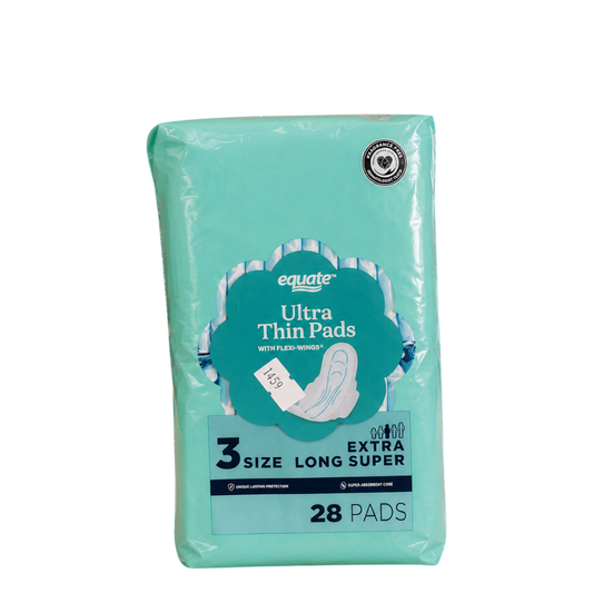 Equate Ultra Thin Pads Extra Long Super - 28 Count