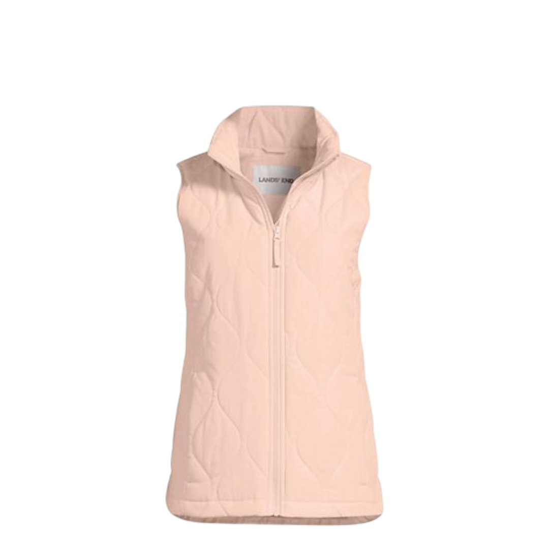 Lands End Women Vest Jacket - Pink - M
