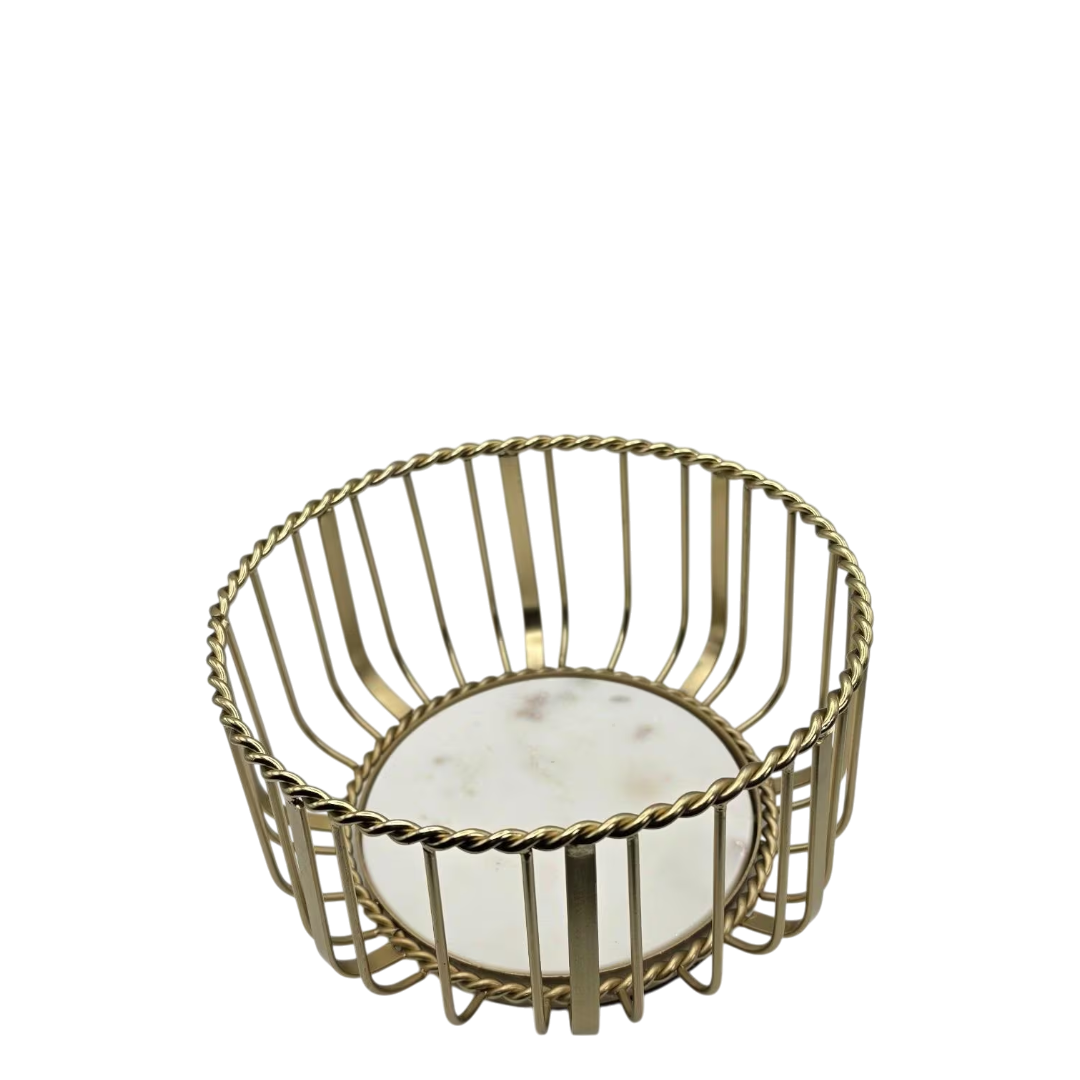 Gold & Marble Fruit Bowl- Small