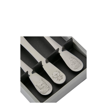 Linea animal children cutlery set - silver