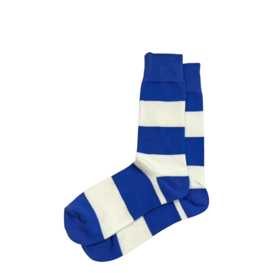 Dress socks- Blue w/stripes - 1 Pair