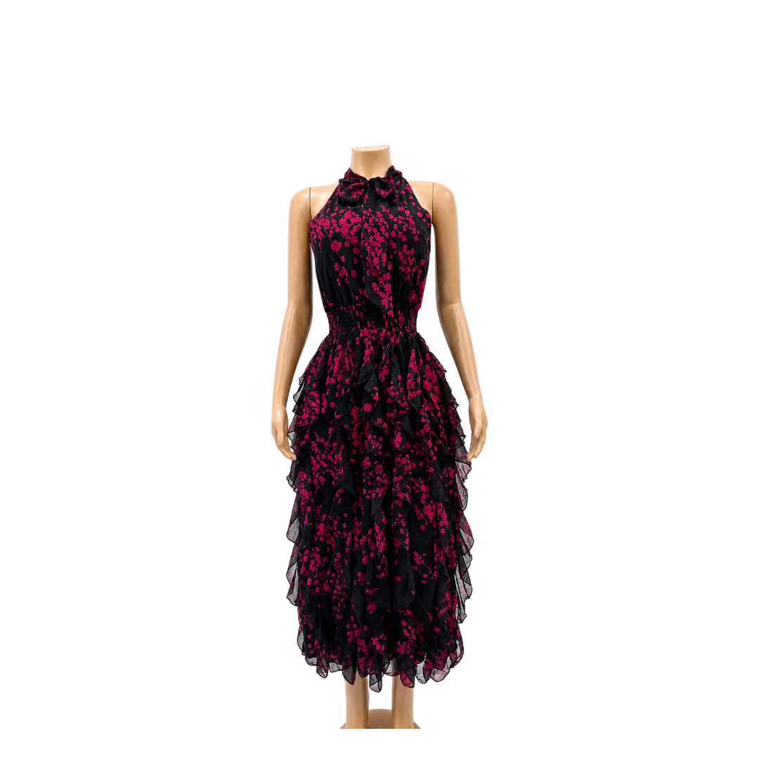 MSK Red & Black Dress- 93388489AI- CK38- Size M