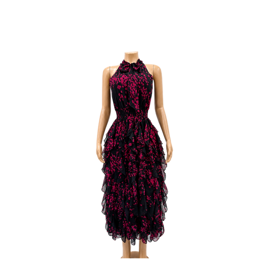 MSK Red & Black Dress- 93388489AI- CK38- Size M