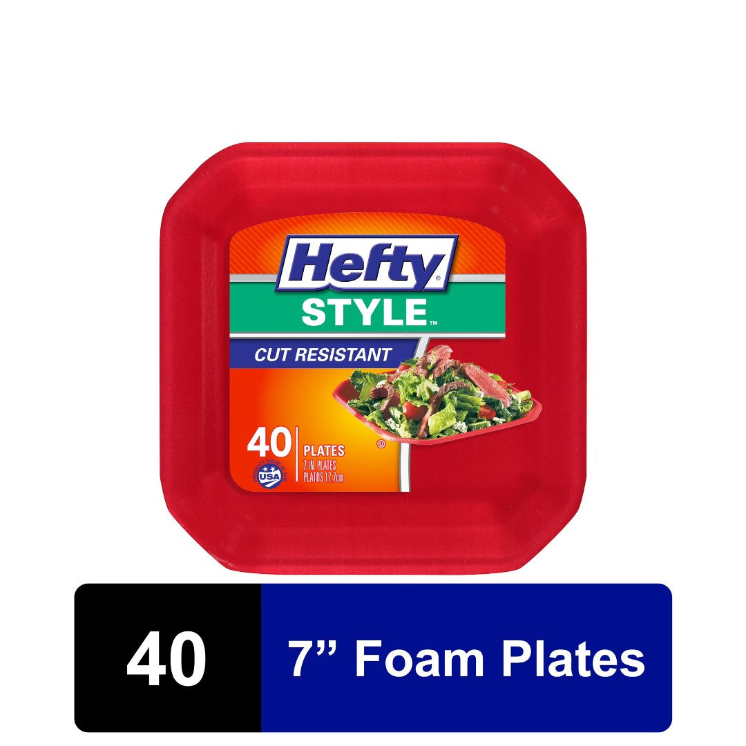 Hefty Style Cut Resistant Plates - 40 Count
