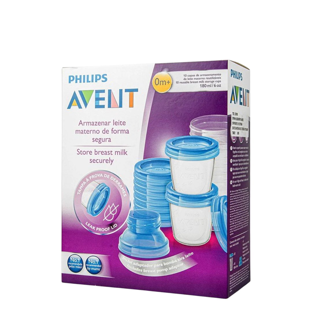 Philips Avent Breast Milk Storage Cups - 10 Pack, 180 ml