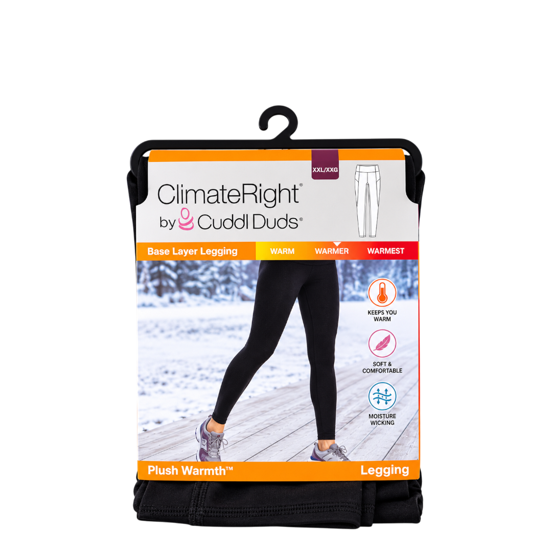 Climate Right Black base Layer LeggingsSize XXL - 50217