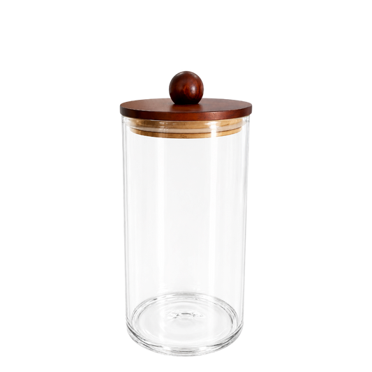 Glass Canister with Wooden Top