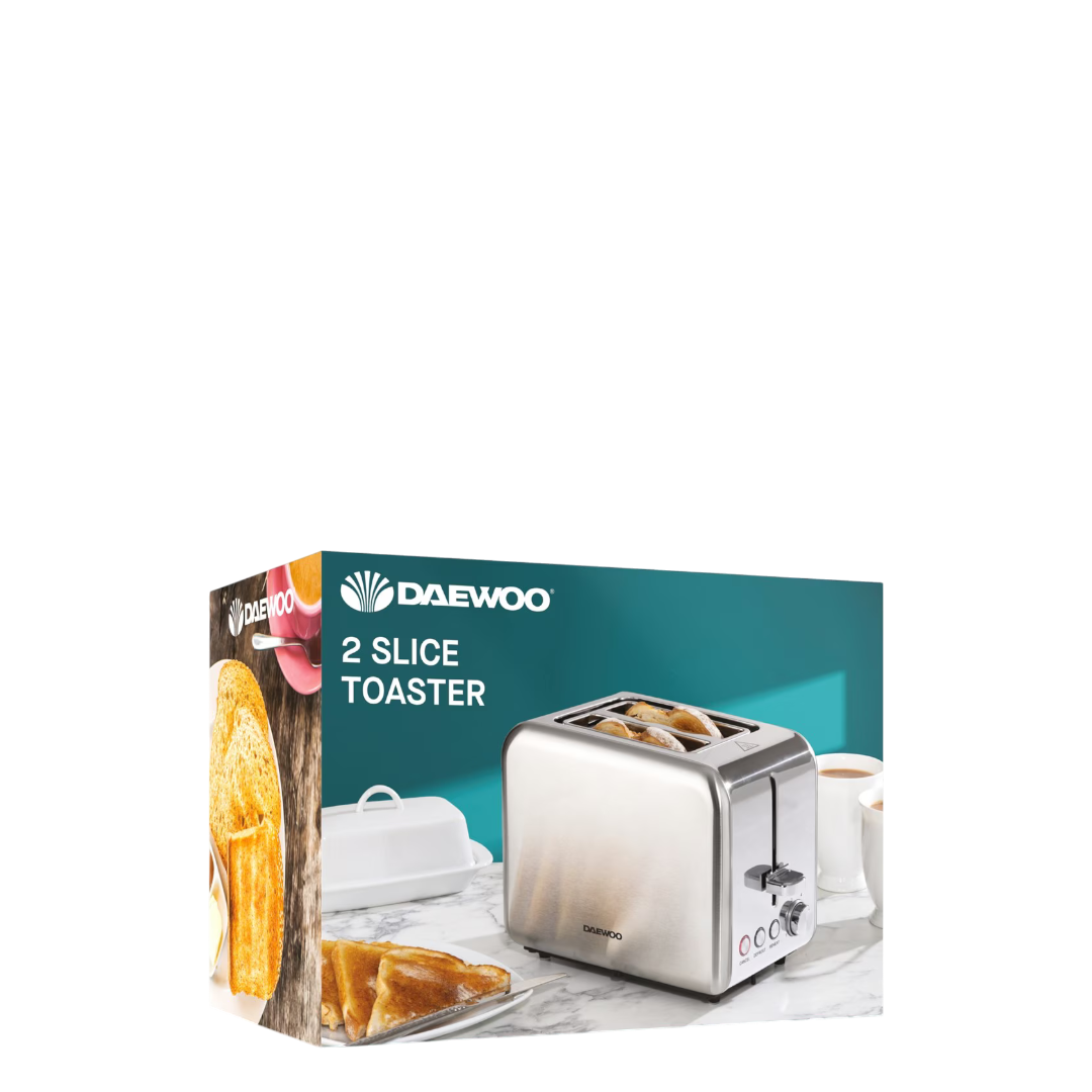 Daewoo electrical essentials 2 slice toaster - black