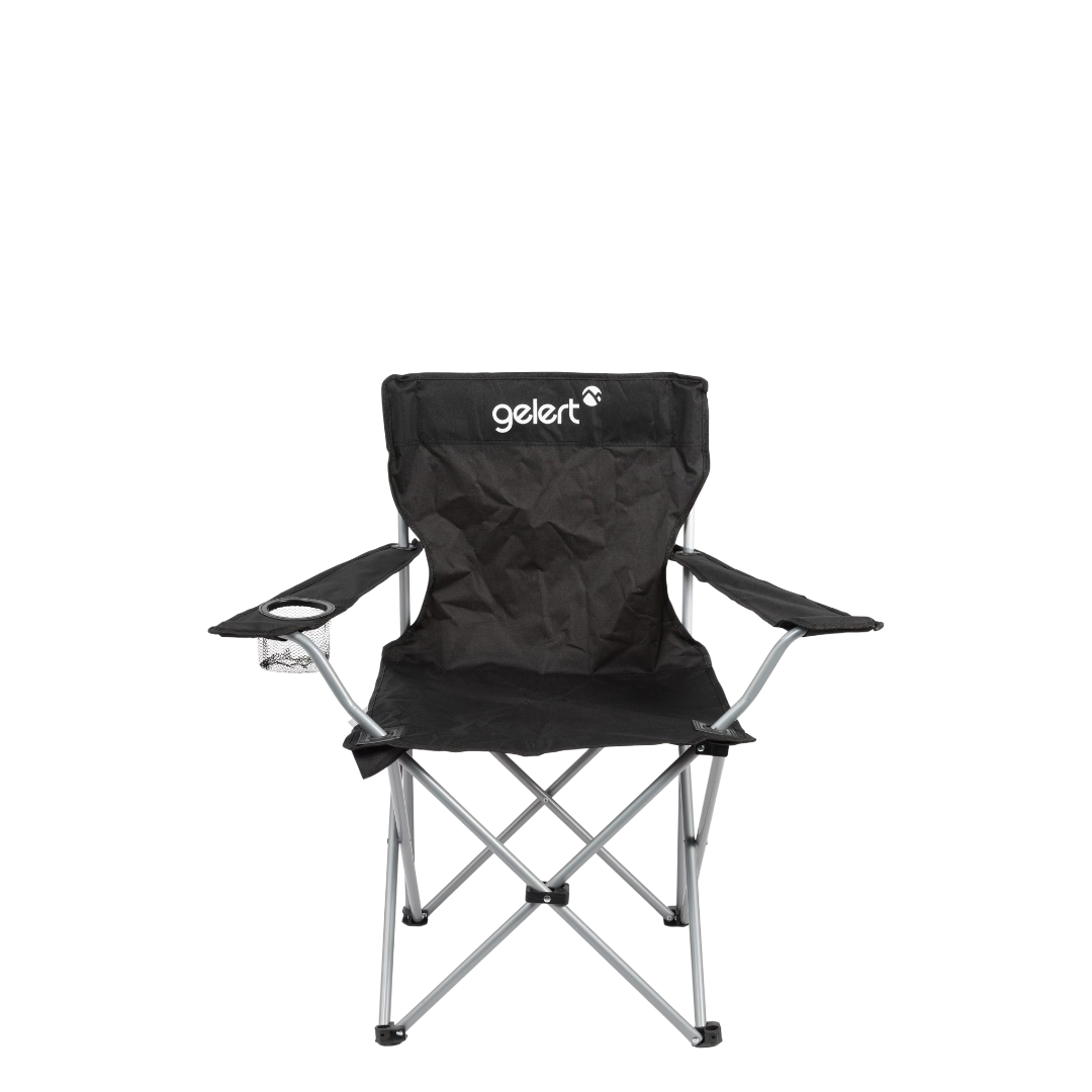 Gelert Camping chairs with drink holder - black
