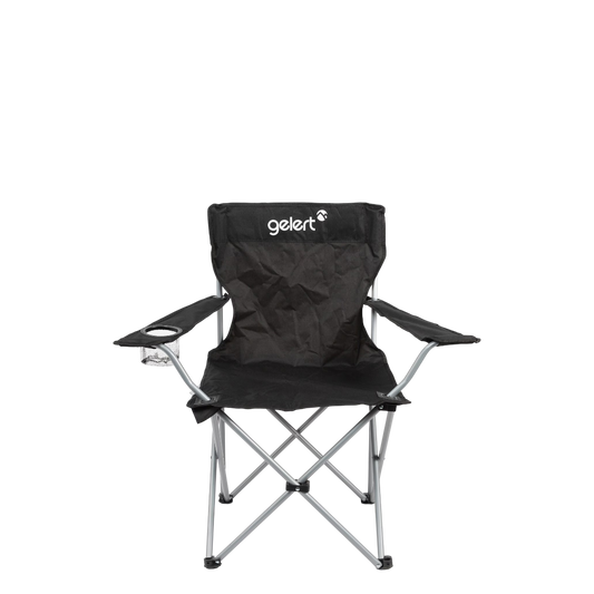 Gelert Camping chairs with drink holder - black
