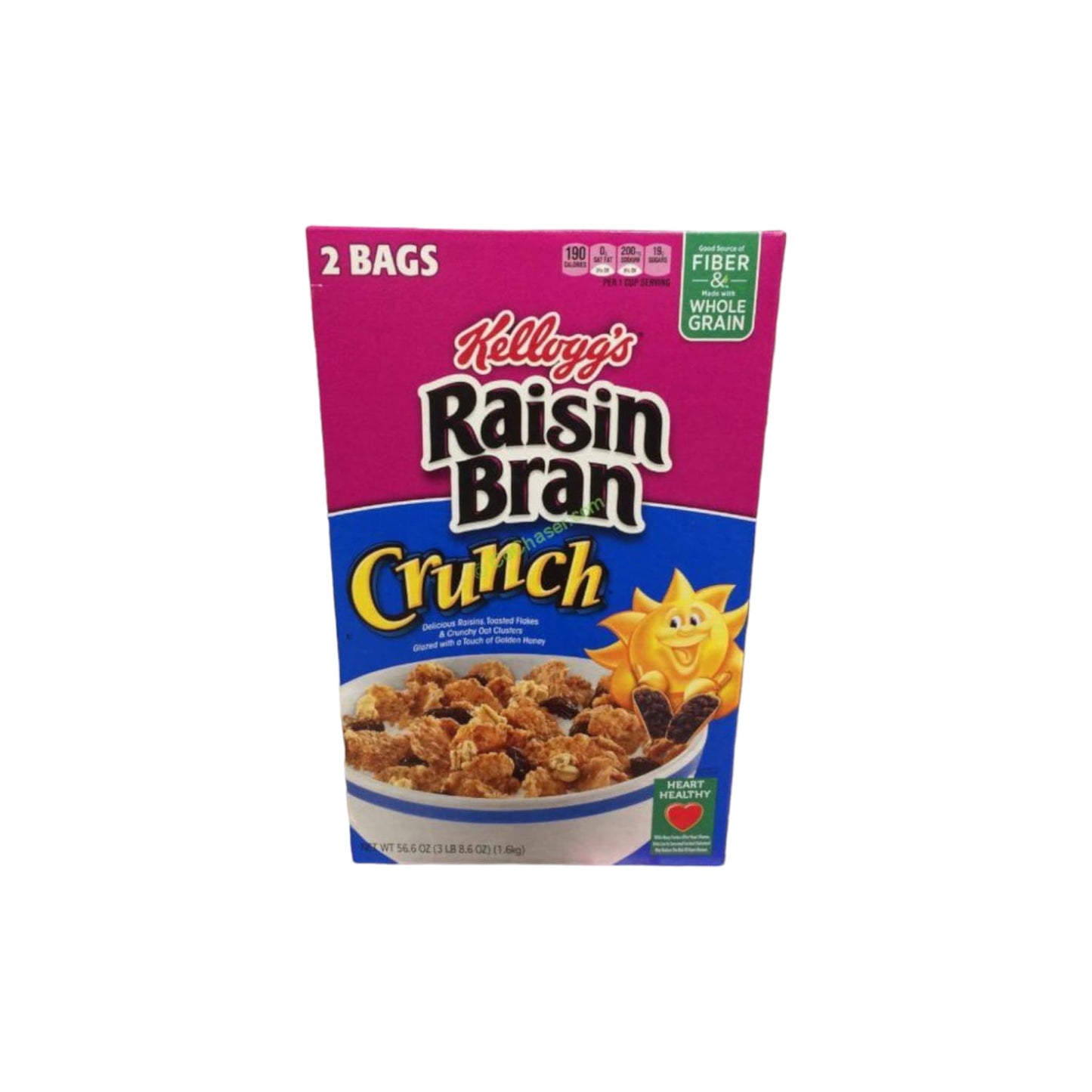 Kellogg's Raisin Bran Crunch Cereal - 2 Bags, 2.1 kg