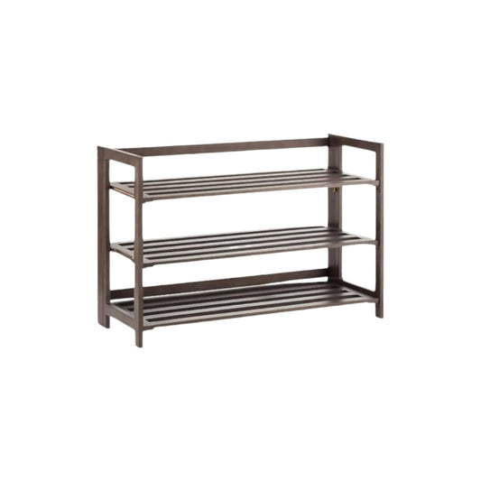 3-Tier Folding Shoe Rack Mocha