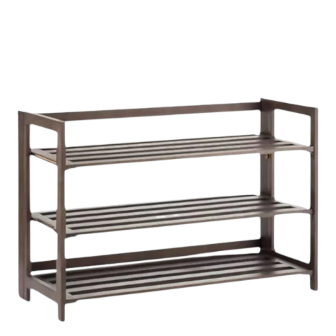 3-Tier Folding Shoe Rack Mocha