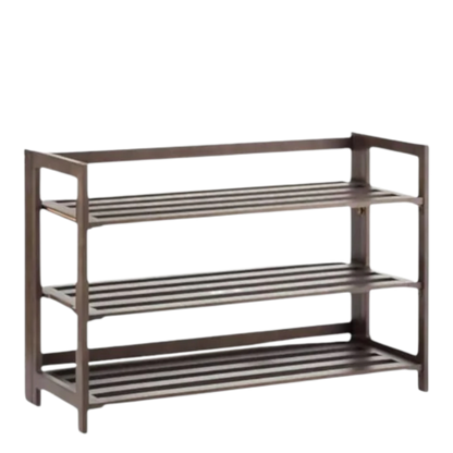 3-Tier Folding Shoe Rack Mocha