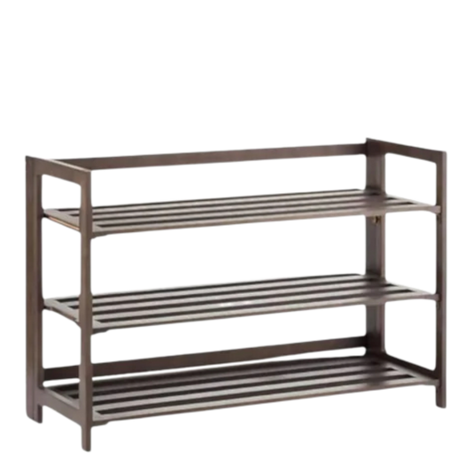 3-Tier Folding Shoe Rack Mocha
