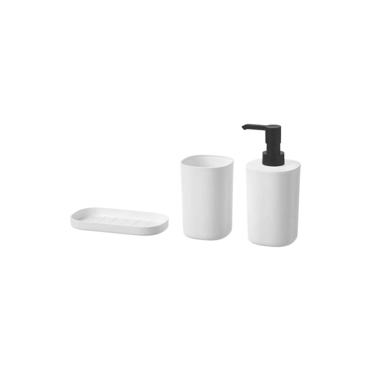 Storavan Soap Bathroom Set - 3  Piece Set, White