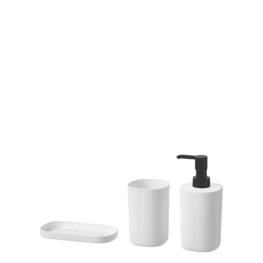 Storavan Soap Bathroom Set - 3  Piece Set, White