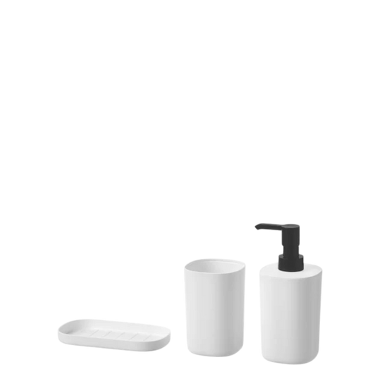 Storavan Soap Bathroom Set - 3  Piece Set, White