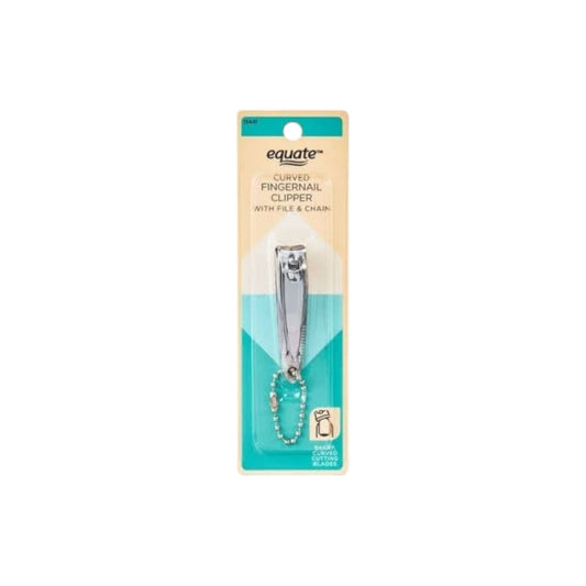 Equate Curved Fingernail Clipper With File & Chain