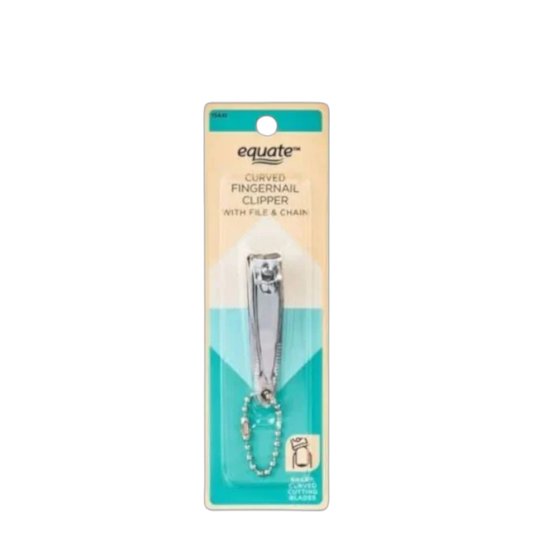 Equate Curved Fingernail Clipper With File & Chain
