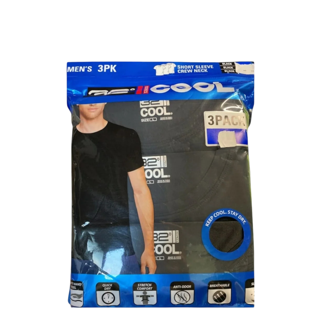 32 Degree Cool Men's 3 Pack - Black