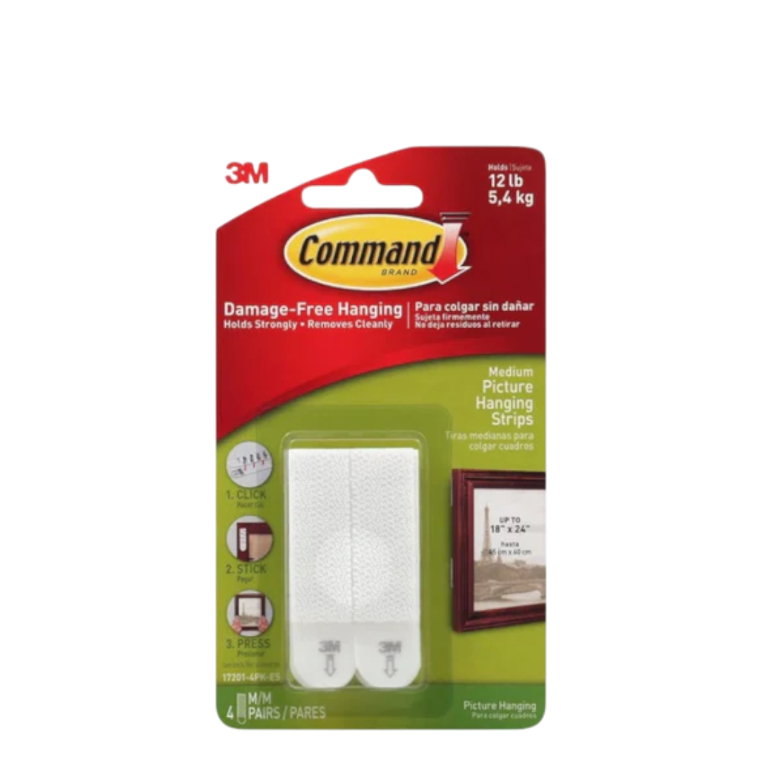 3M Command Strips - 5.4 Kg, 4 Pack
