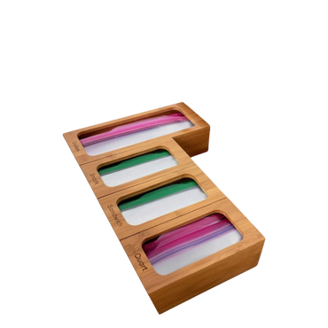 Bamboo Food Bags Organizers - Set of 4