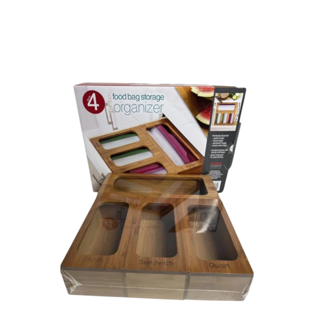 Bamboo Food Bags Organizers - Set of 4
