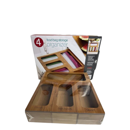 Bamboo Food Bags Organizers - Set of 4